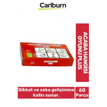 60 Kartlı Eğitici Zeka Geliştirici Öğretici Çocuk Okul Öncesi Görsel Dikkat Acaba Hangisi Plus Oyunu