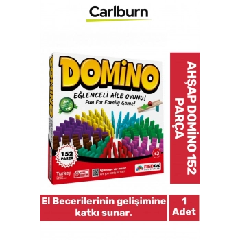 El Becerileri Dikkat Geliştiren Öğretici Eğitici 9 Renkli Ahşap Domino 152 Parça Oyun