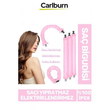 Özel Üretim Saçı Yıpratmaz Elektriklendirmez %100 Saf İpek Saten Bigudi Şekillendirme Sosis