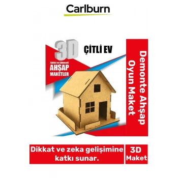 3 Boyut Eğitici Öğretici Zeka Geliştirici Boyanabilir Ebeveyn Çocuk Puzzle Demonte Ahşap Oyun Maket