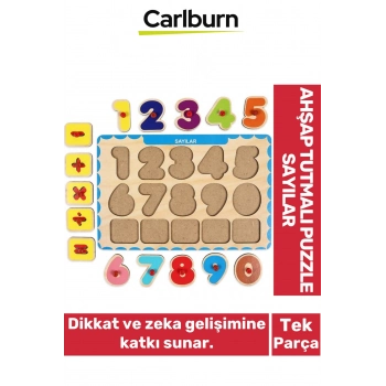 Özel Üretim Eğitici Öğretici Zeka Geliştirici Çocuk Ebeveyn Sayılar Ahşap Tutmalı Puzzle
