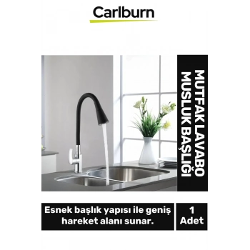 Özel Üretim Yüksek Kaliteli Esnek Paslanmaz Çelik Siyah Gövde Mutfak Lavabo Musluk Başlığı