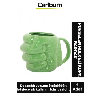 Özel Tasarım Dekoratif Şık Hediyelik Porselen Hulk Eli Kupa Bardak 11*14 Cm