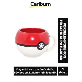 Özel Tasarım Dekoratif Şık Hediyelik Porselen Pokemon Pikachu Kupa Bardak 8*13 Cm