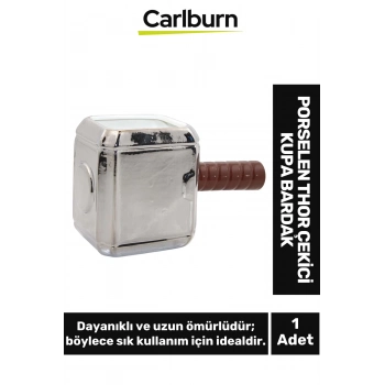 Özel Tasarım Dekoratif Şık Hediyelik Porselen Thor Çekici Kupa Bardak 18*8 Cm