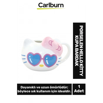 Özel Tasarım Dekoratif Şık Hediyelik Sevgili Eş Dost Arkadaş Porselen Hello Kitty Kupa Bardak