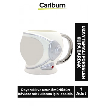 Özel Tasarım Dekoratif Şık Hediyelik Sevgili Arkadaş Uzay Temalı Porselen Kupa Bardak 11*15 Cm