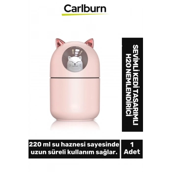 Özel Üretim Usb Kablolu Loş Işıklı Ultra Sessiz Sevimli Kedi Tasarımlı H2o Hava Nemlendirici