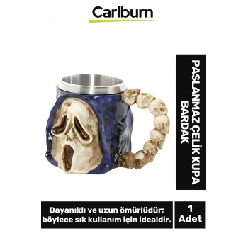 Özel Tasarım Dekoratif Şık Hediyelik Sevgili Arkadaş Paslanmaz Çelik Kupa Bardak 12*17 Cm