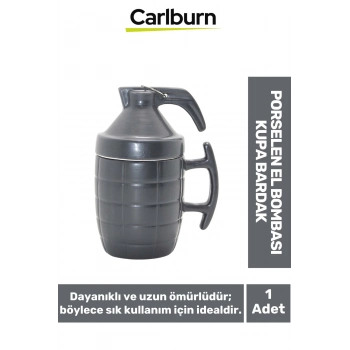 Özel Tasarım Dekoratif Şık Hediyelik Sevgili Arkadaş Porselen El Bombası Kupa Bardak 15*11 Cm