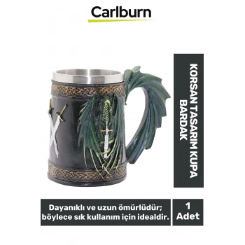 Özel Seri Dekoratif Şık Hediyelik Sevgili Arkadaş Korsan Tasarım Kupa Bardak 14*17 Cm