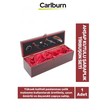 Özel Üretim Sevgili Arkadaş Özel Gün Mantar Açacağı Ahşap Kutulu Şaraplık Tirbuşon Seti 36*11 Cm