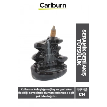 Özel Üretim Dekoratif İthal Parlak Şelale Seramik Geri Akış Tütsülük & Oda Kokusu Biblo 11*12 Cm