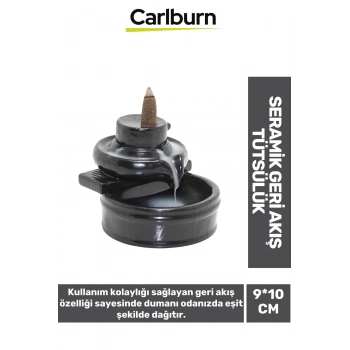 Özel Üretim Dekoratif İthal Parlak Şelale Seramik Geri Akış Tütsülük & Oda Kokusu Biblo 9*10 Cm