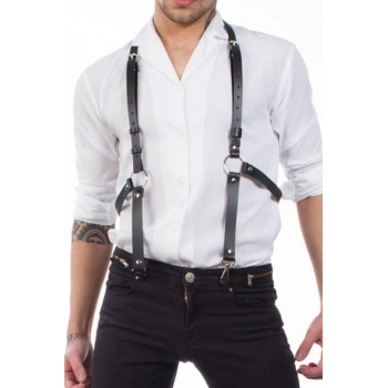 Özel Üretim Fantezi Özel Gün Gece An Davet Erotik Seksi Erkek Deri Bel Ayrıntılı Pantolon Aksesuarı