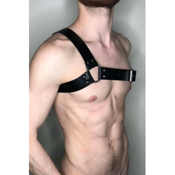 Özel Üretim Fantezi Özel Gün Gece Erotik Seksi Şık Erkek Deri Omuz Detaylı Harness Aksesuar