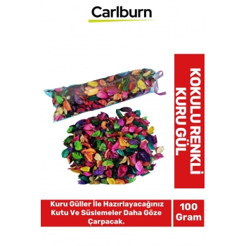 Özel Üretim Sevgililer Günü Gift Masa Konsept Süsü Kokulu Renkli Kuru Gül 100 Gr