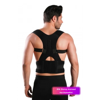 Özel Üretim Omurga Sırt Kas Güçlendirici Sırt Boyun Omuz Doğru Duruş Rahat Erkek Dik Duruş Korsesi