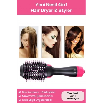 Yeni Nesil 4in1 Çok Fonksiyonlu Saç Kurutma Şekillendirici Düzleştirme Özellikli Hair Dryer & Styler