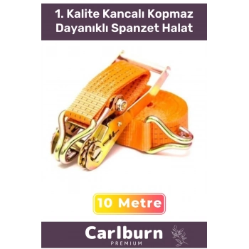 Özel Üretim 1. Kalite Kancalı Kopmaz Dayanıklı Gerdirme Gırgır Yük Sabitleme 10 Metre Spanzet Halat