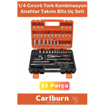 Özel Üretim Titanyum 1/4 Cırcırlı 53 Parça Lokma Tork Kombinasyon Anahtar Takımı Bits Uç Seti