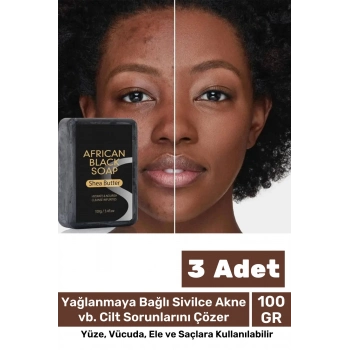 100% Doğal Güzel Kokulu El Yüz Saç Vücut Cilt Onaran Kolajen Etkili Afrika Bitkisel Sabun 3 Adet