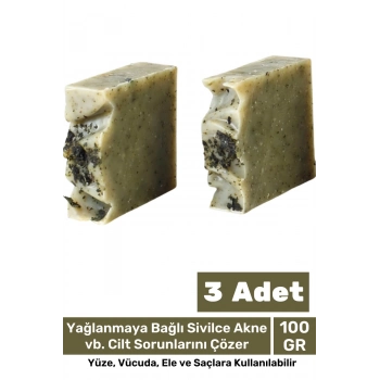 100% Doğal Güzel Kokulu El Yüz Saç Vücut Cilt Onaran Kolajen Etkili Isırgan Bitkisel Sabun 3 Adet