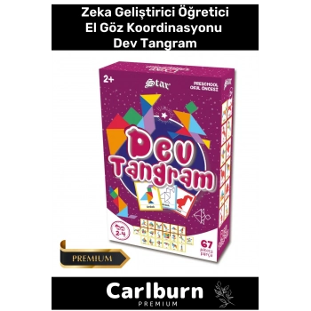 Eğitici Zeka Geliştirici Öğretici El Göz Koordinasyonu Aile Boyu Eğitim 67 Parça Dev Tangram