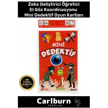 Özel Üretim Eğitici Zeka Geliştirici Öğretici Eğlence Aile 55 Parça Mini Dedektif Genel Oyun Kartı