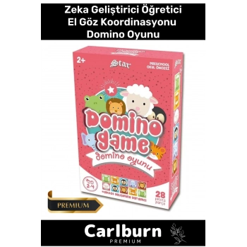 Eğitici Zeka Geliştirici Öğretici El Göz Koordinasyonu Aile Boyu Eğitim 28 Parça Domino Oyunu