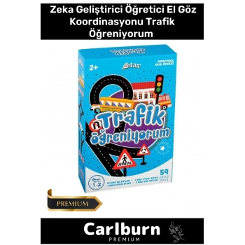 Eğitici Zeka Geliştirici Öğretici El Göz Koordinasyonu Aile Boyu Eğitim 59 Parça Trafik Öğreniyorum