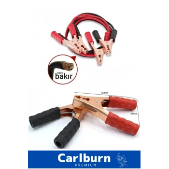 Araba Çantalı %100 Bakır 0.50mm Kalın Kablo 1200 Amper Güçlü 2 Metre Akü Takviye Hızlı Şarj Kablosu