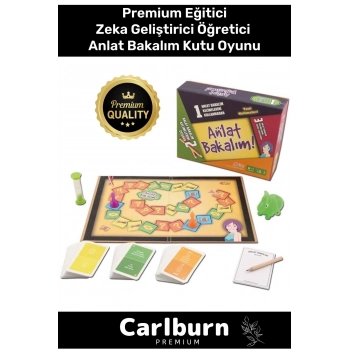 Premium Eğitici Zeka Geliştirici Öğretici Eğlence Aile Etkinlik Arkadaş Anlat Bakalım Kutu Oyunu