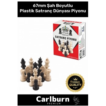 Özel Üretim Eksik Takımı Tamamlama Uyumlu Şah Boyu 67mm Orta Plastik Satranç Dünyası Piyonu