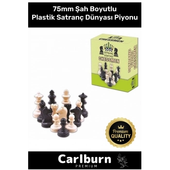Özel Üretim Eksik Takımı Tamamlama Uyumlu Şah Boyu 75mm Büyük Plastik Satranç Dünyası Piyonu