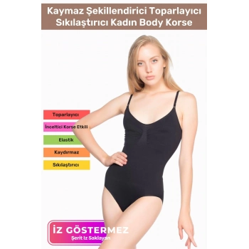 Özel Üretim İz Göstermeyen Kaymaz Şekillendirici Toparlayıcı Sıkılaştırıcı Kadın Body Korse