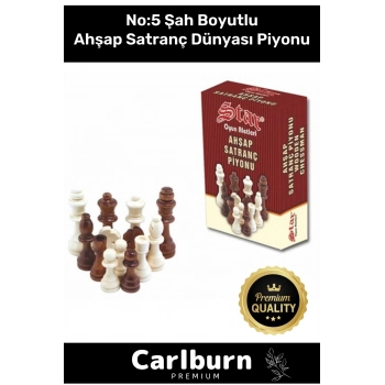Özel Üretim Eksik Takımı Tamamlama Uyumlu Şah Boyu No: 5 Ahşap Satranç Dünyası Piyonu