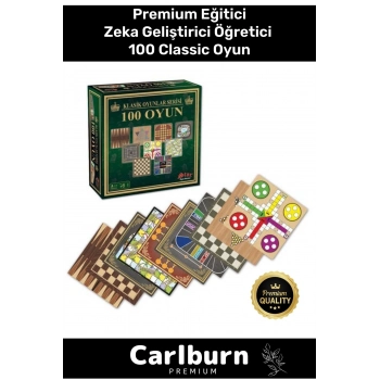 Premium Eğitici Zeka Geliştirici Öğretici Eğlence Aile Etkinlik Arkadaş 100 Classic Oyun