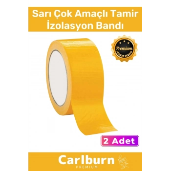Süper Güçlü Su Geçirmez Sızdırmaz Sarı Renk Çok Amaçlı Tamir İzolasyon Bandı 48mm x 10m 2 Adet