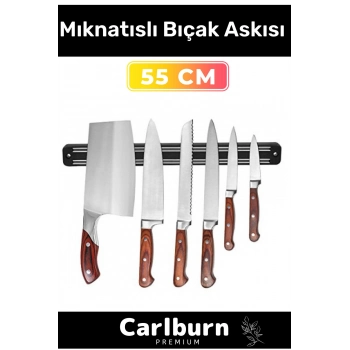 Özel Üretim Duvara Kolay Monte Mutfak Banyo Yazlık Mıknatıslı Bıçak Askısı 55 Cm