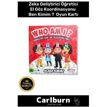 Premium Eğitici Zeka Geliştirici Öğretici Eğlence Aile Parti Acaba Kimim ? Mini Kart Oyunu