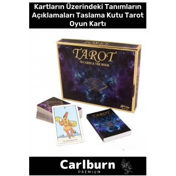 Özel Üretim 78 Kartlı Kartların Üzerindeki Tanımların Açıklaması Taslama Kutu Tarot Oyun Kartı