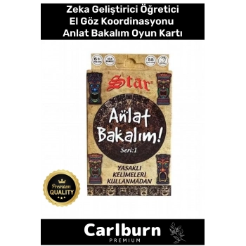 Eğitici Zeka Geliştirici Öğretici Eğlence Aile Parti Gece Anlat Bakalım Mini Oyun Kartları