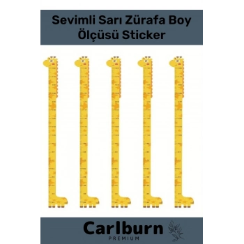 Özel Üretim İz Bırakmayan Çift Taraflı Bantlı Silinebilir Ev Sevimli Sarı Zürafa Boy Ölçüsü Sticker