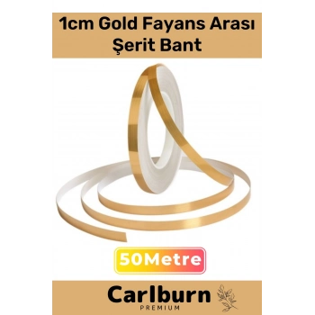 Özel Üretim Kendinden Yapışkanlı Suya Dayanıklı 1 cm 50 Metre Gold Fayans Arası Şerit Bant
