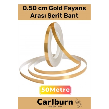Özel Üretim Kendinden Yapışkanlı Suya Dayanıklı 0,5 cm 50 Metre Gold Fayans Arası Şerit Bant