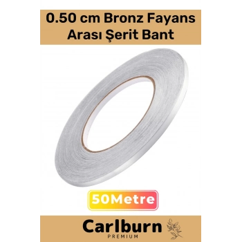 Özel Üretim Kendinden Yapışkanlı Suya Dayanıklı 1 cm 50 Metre Bronz Fayans Arası Şerit Bant