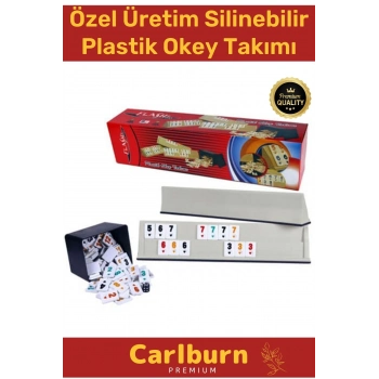 Premium Antibakteriyel Kir Tutmayan Çizilmeye Dayanıklı Silinebilir Flash Plastik Okey Takımı