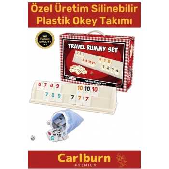 Premium Antibakteriyel Kir Tutmayan Çizilmeye Dayanıklı Küflenmez Silinebilir Plastik Okey Takımı