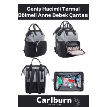 Özel Üretim Geniş Düzenli İç Hacmi Biberon Yemek Kıyafet Mama Termal Bölmeli Anne Bebek Çantası